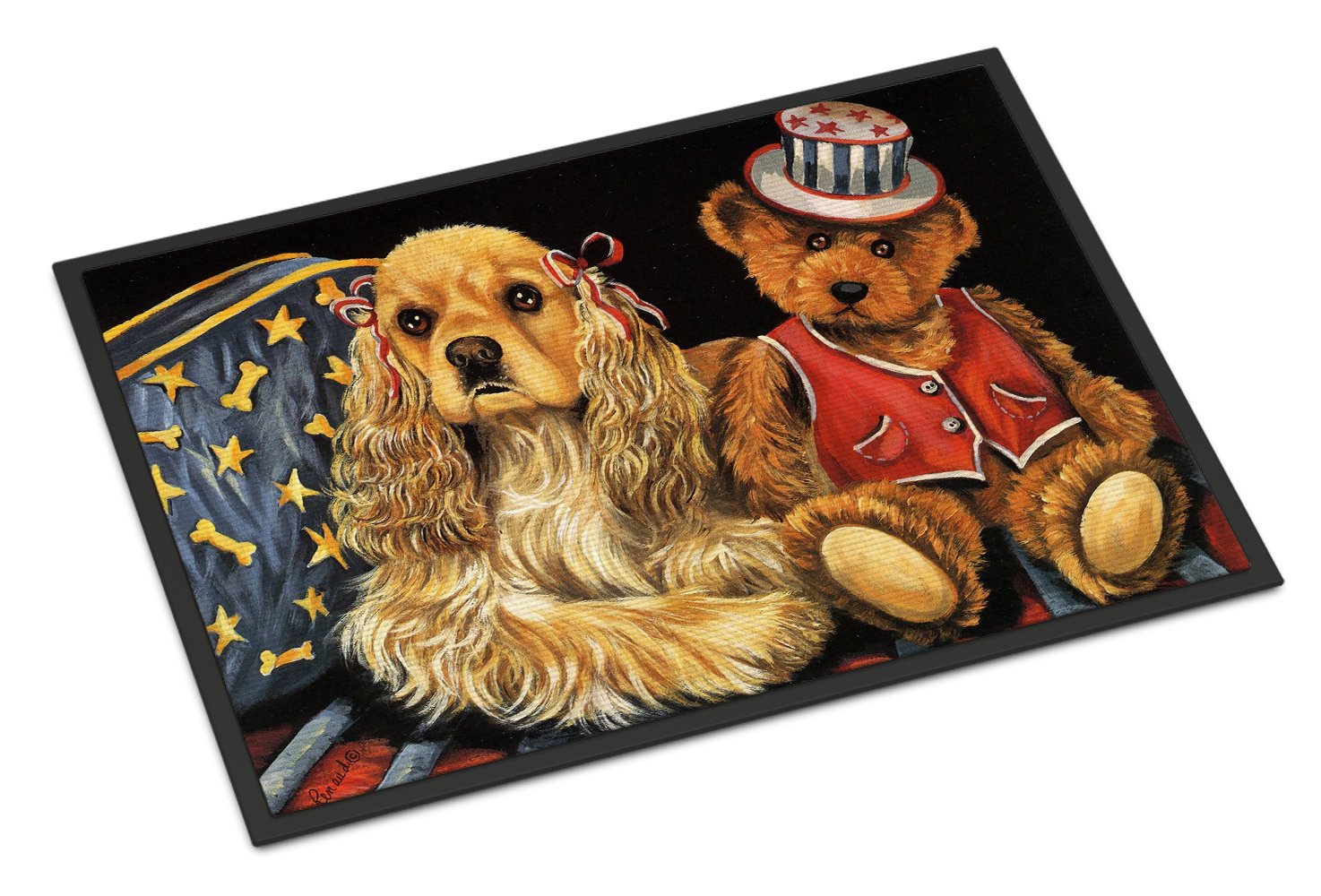 Cocker Spaniel Annie and Henri Indoor or Outdoor Mat 24x36 PPP3256JMAT by Caroline's Treasures