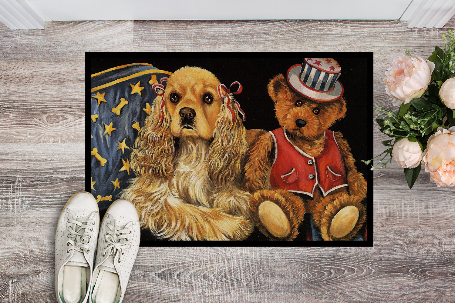 Cocker Spaniel Annie and Henri Indoor or Outdoor Mat 18x27 PPP3256MAT - the-store.com