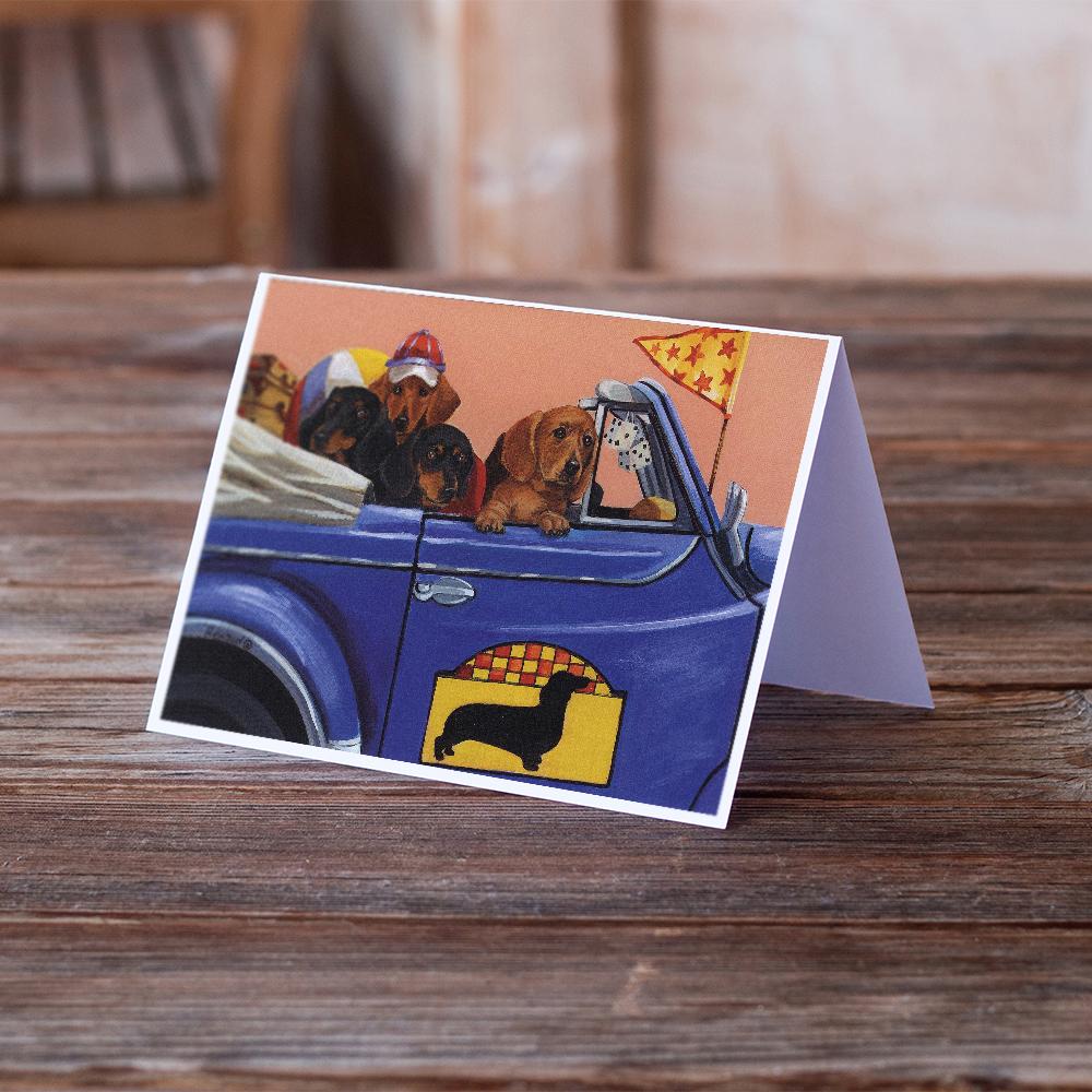 Dachshund Dachsmobile Greeting Cards and Envelopes Pack of 8 - the-store.com