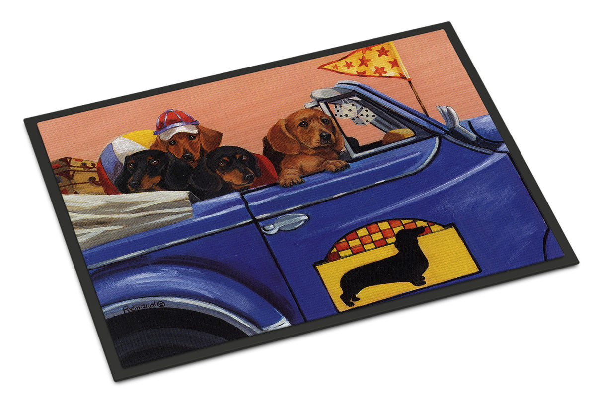 Dachshund Dachsmobile Indoor or Outdoor Mat 18x27 PPP3259MAT - the-store.com