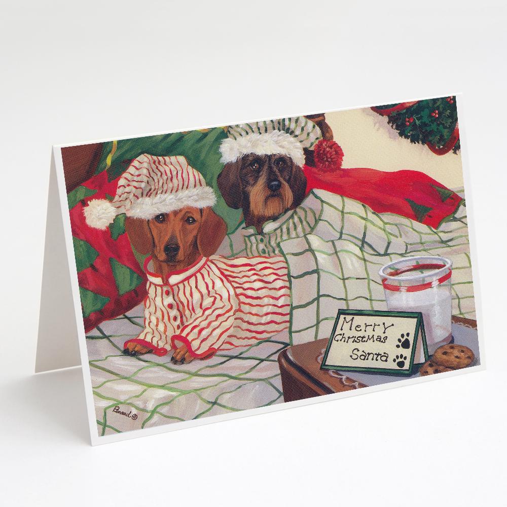 Buy this Dachshund Christmas Waiting for Santa Greeting Cards and Envelopes Pack of 8