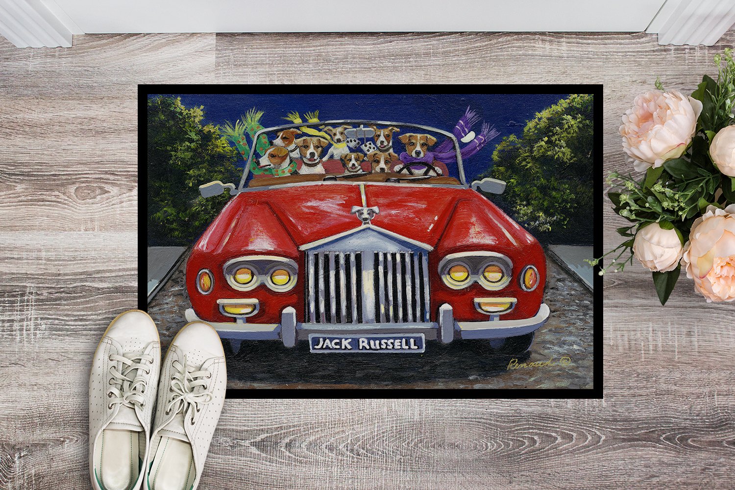 Jack Russell Evening Cruise Indoor or Outdoor Mat 24x36 PPP3262JMAT by Caroline's Treasures