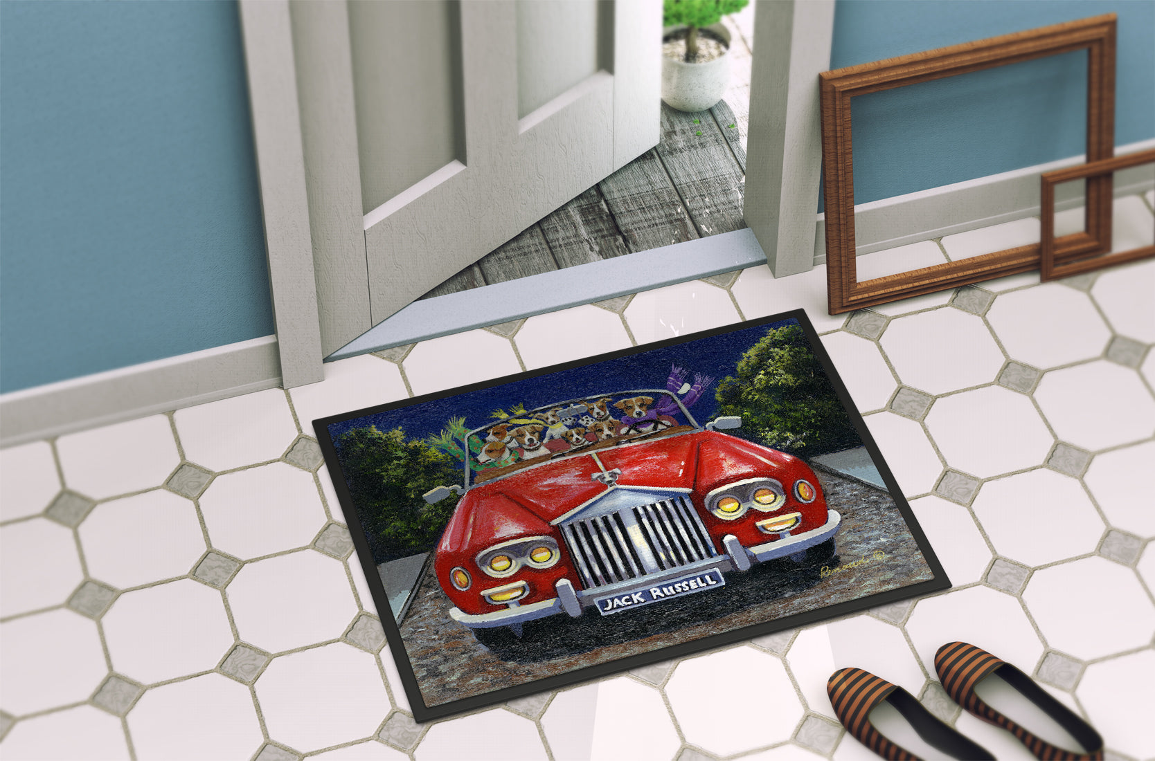 Jack Russell Evening Cruise Indoor or Outdoor Mat 18x27 PPP3262MAT - the-store.com