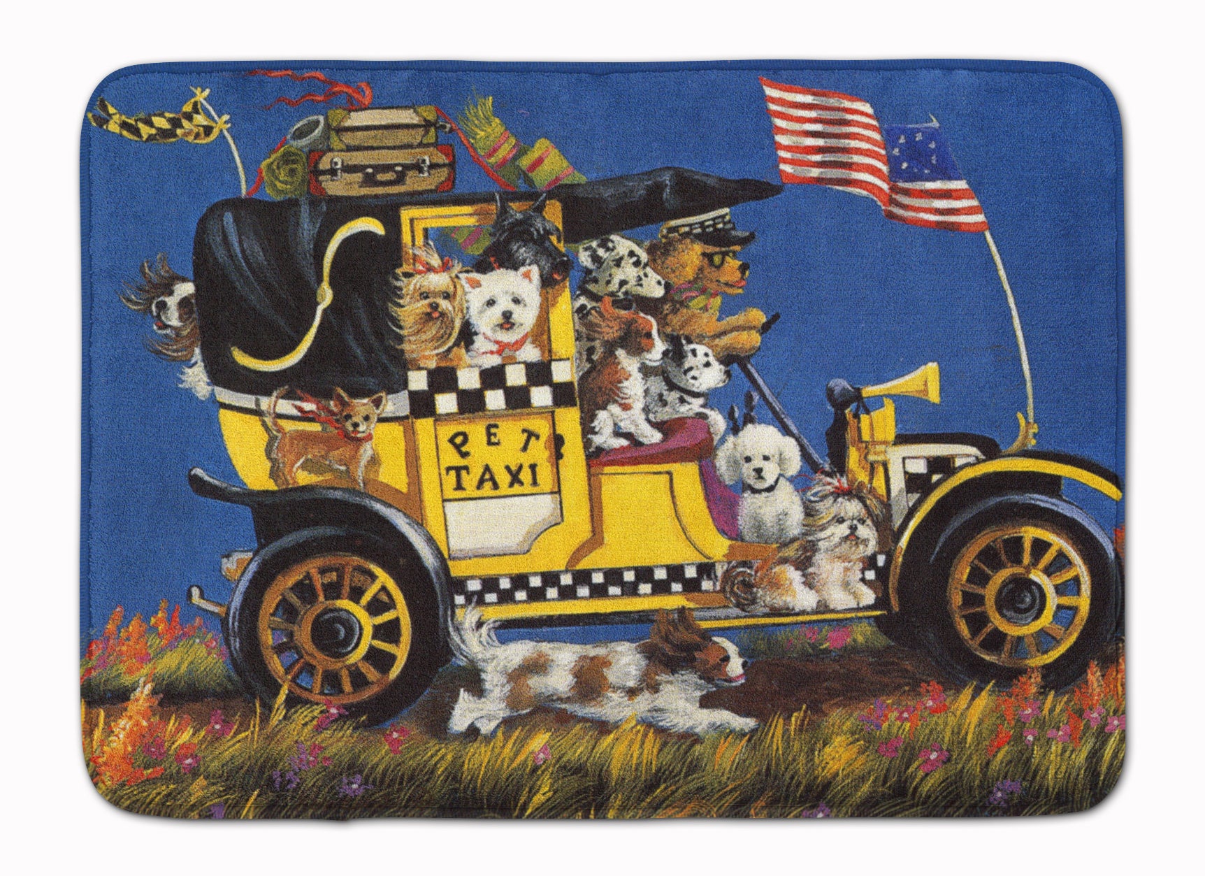 Pet Taxi Multiple Dog Breeds Machine Washable Memory Foam Mat PPP3264RUG - the-store.com