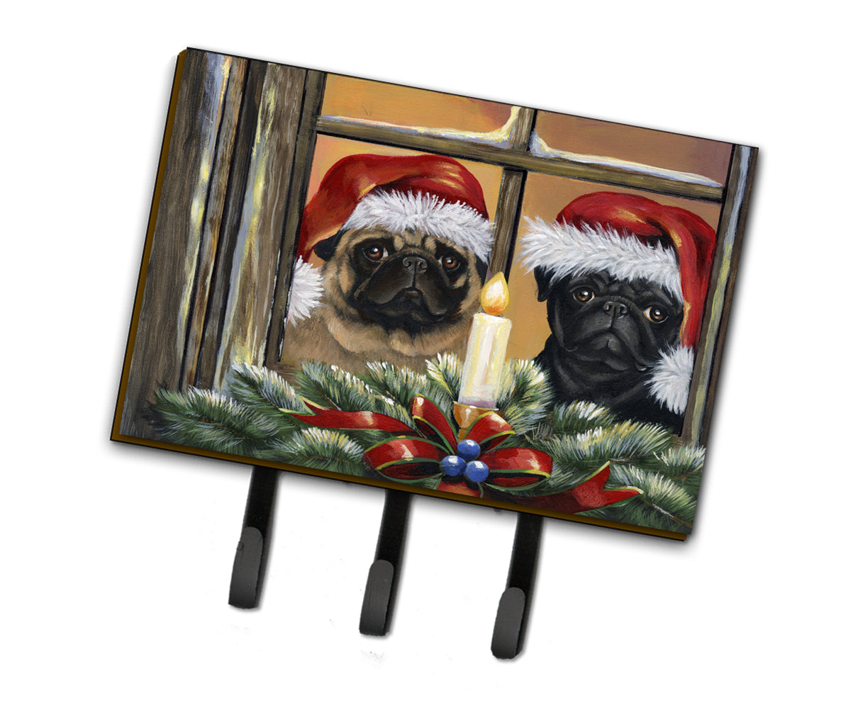 Pug Christmas Anticipation Leash or Key Holder PPP3268TH68  the-store.com.