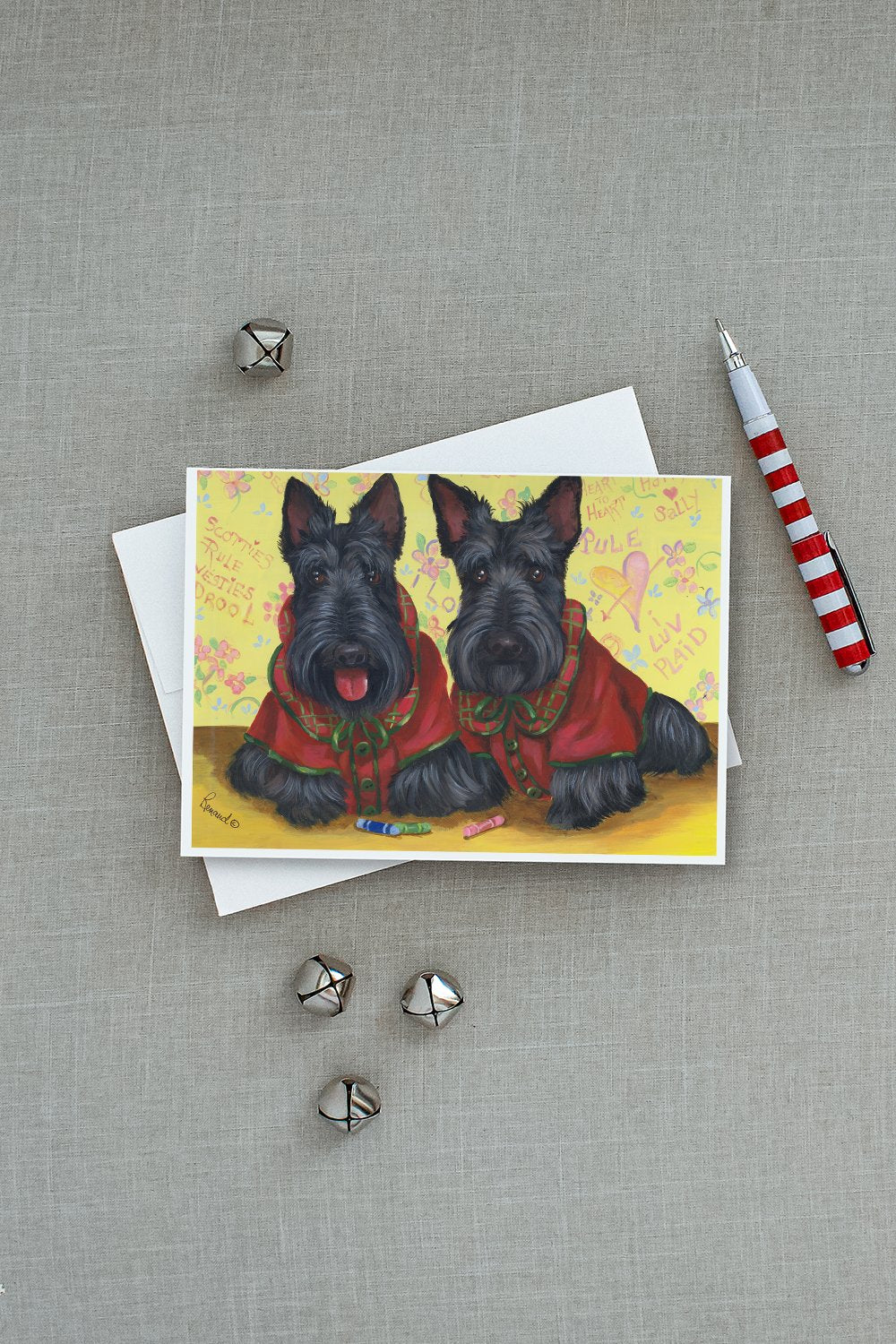 Scottish Terrier Scotties Rule Greeting Cards and Envelopes Pack of 8 - the-store.com