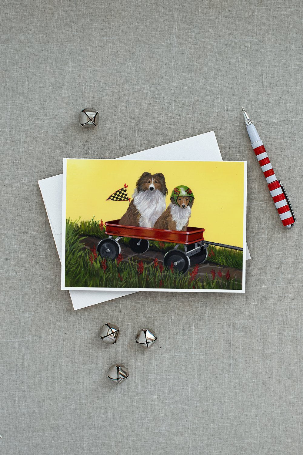 Sheltie Sheepdog Express Greeting Cards and Envelopes Pack of 8 - the-store.com