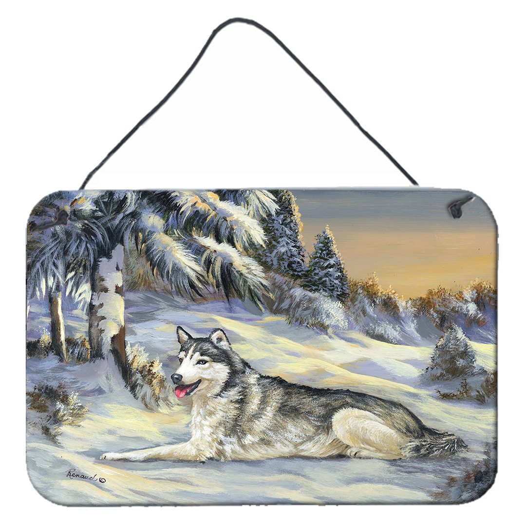 Buy this Siberian Husky Winterscape Wall or Door Hanging Prints PPP3274DS812