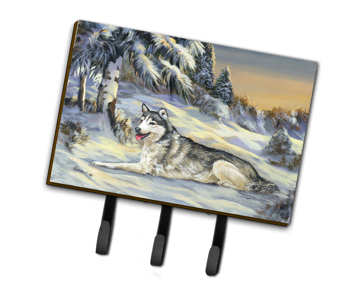 Siberian Husky Winterscape Leash or Key Holder PPP3274TH68