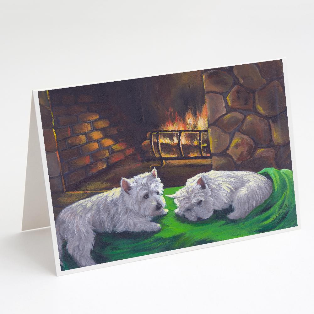 Buy this Westie A Winter&#39;s Night Greeting Cards and Envelopes Pack of 8