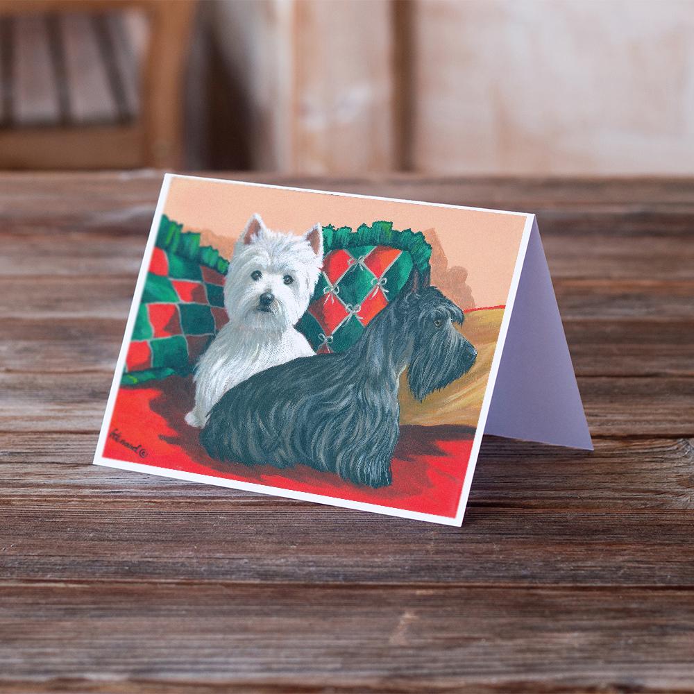 Westie and Scottie Great Scots Greeting Cards and Envelopes Pack of 8 - the-store.com