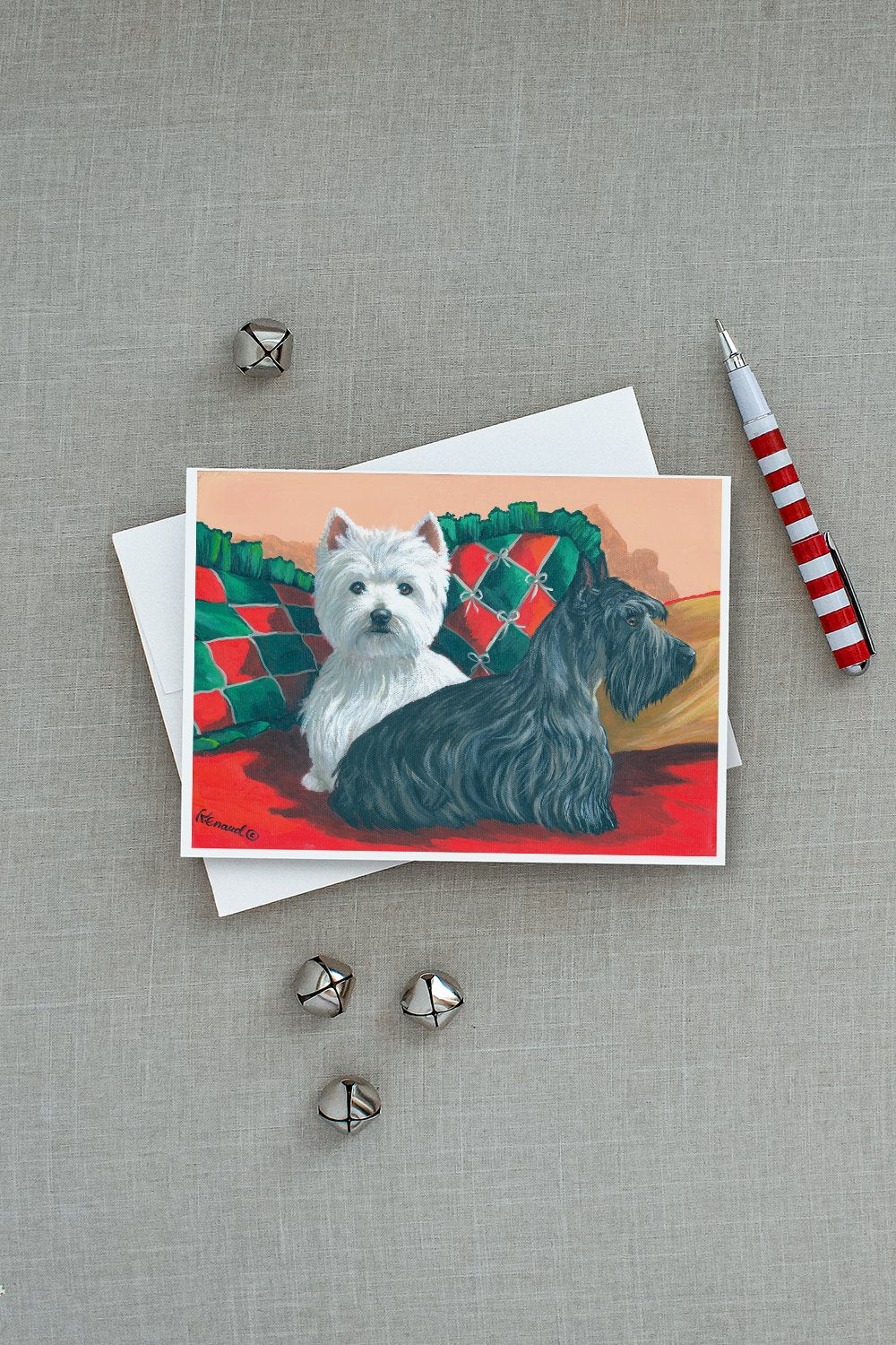Westie and Scottie Great Scots Greeting Cards and Envelopes Pack of 8 - the-store.com
