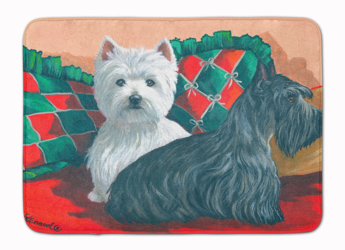 Westie and Scottie Great Scots Machine Washable Memory Foam Mat PPP3277RUG - the-store.com