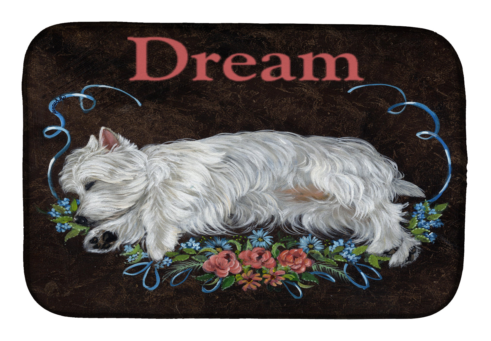 Westie Dream Dish Drying Mat PPP3278DDM  the-store.com.