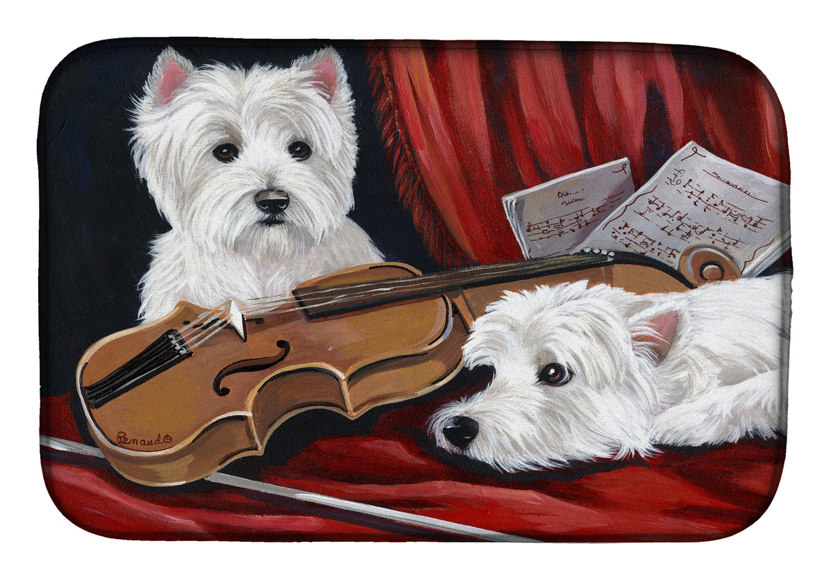 Westie Fiddlers Dish Drying Mat PPP3279DDM
