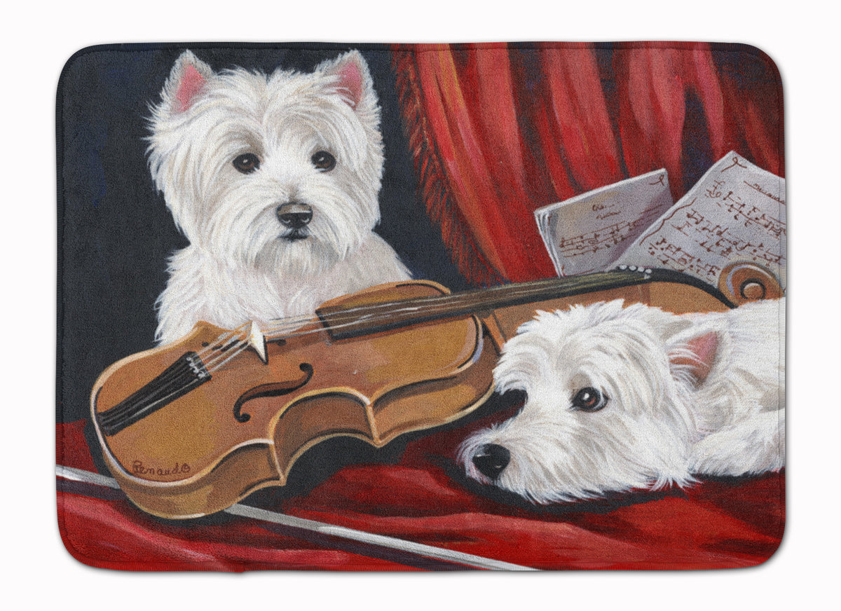 Westie Fiddlers Machine Washable Memory Foam Mat PPP3279RUG - the-store.com