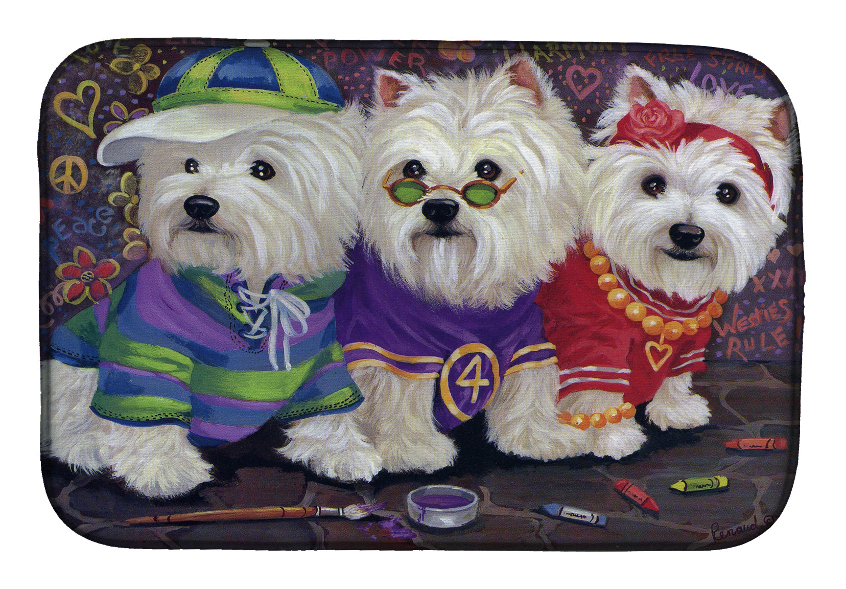 Westie Free Spirits Dish Drying Mat PPP3280DDM  the-store.com.