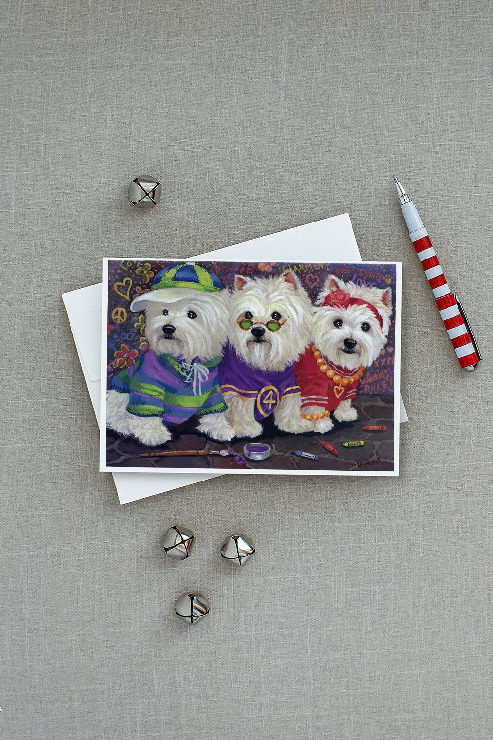 Westie Free Spirits Greeting Cards and Envelopes Pack of 8 - the-store.com
