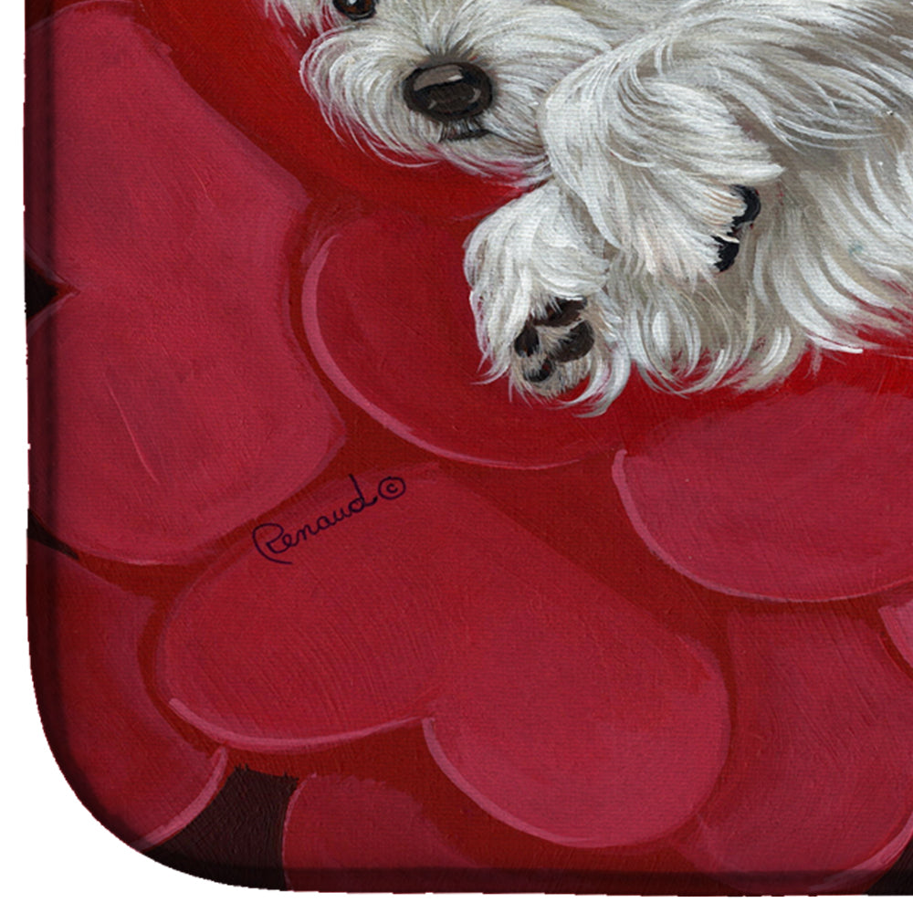 Westie Queen of Hearts Dish Drying Mat PPP3283DDM