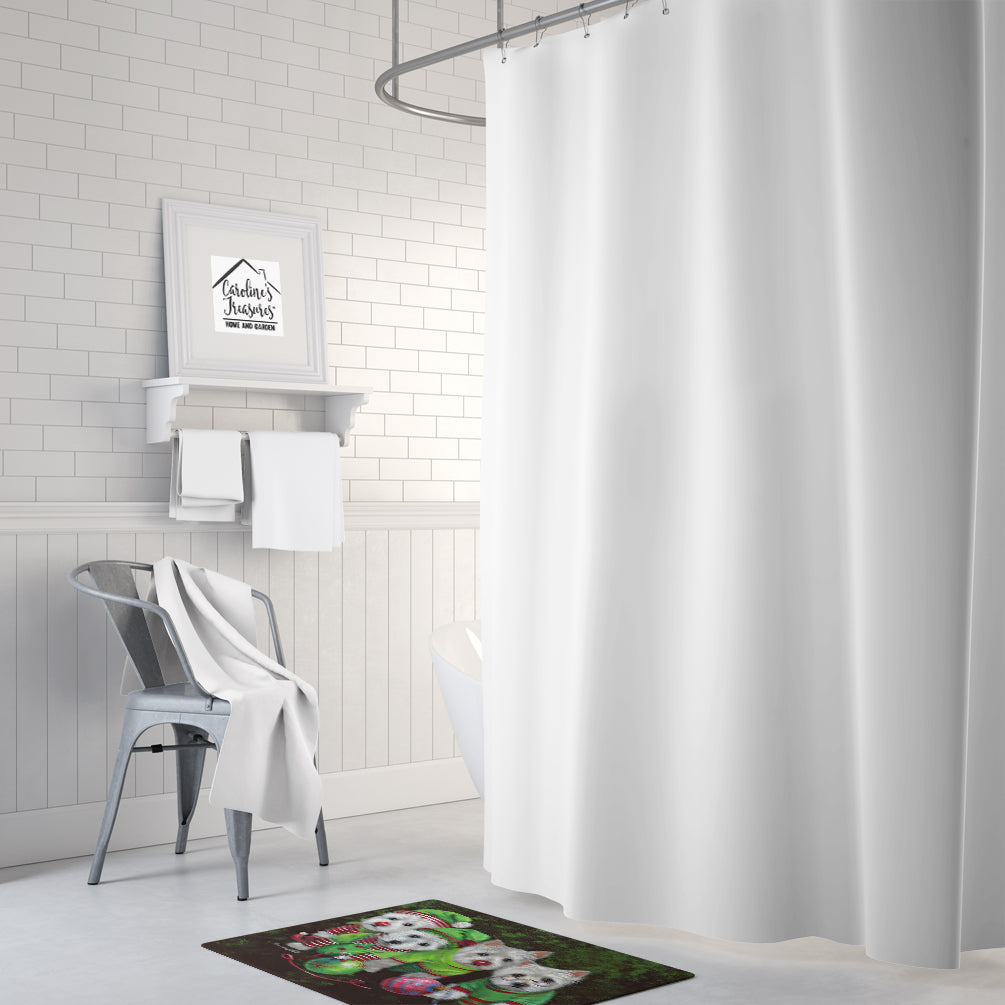 Caroline's Treasures Westie Christmas Santa's Assistants Machine Washable Memory Foam Mat PPP3285RUG