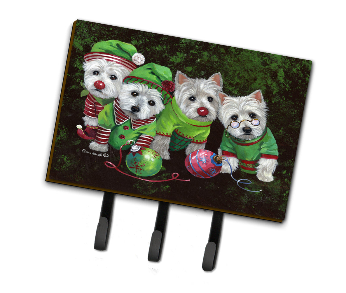 Westie Christmas Santa&#39;s Assistants Leash or Key Holder PPP3285TH68