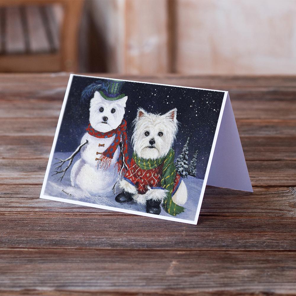 Westie Christmas Self Portrait Greeting Cards and Envelopes Pack of 8 - the-store.com