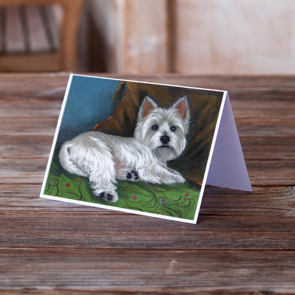Westie Wake Up Greeting Cards and Envelopes Pack of 8 - the-store.com