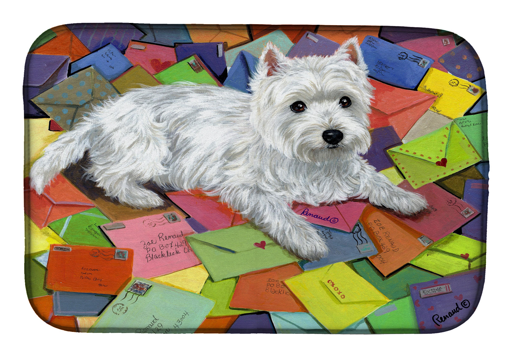 Westie Zoe's Mail Dish Drying Mat PPP3289DDM