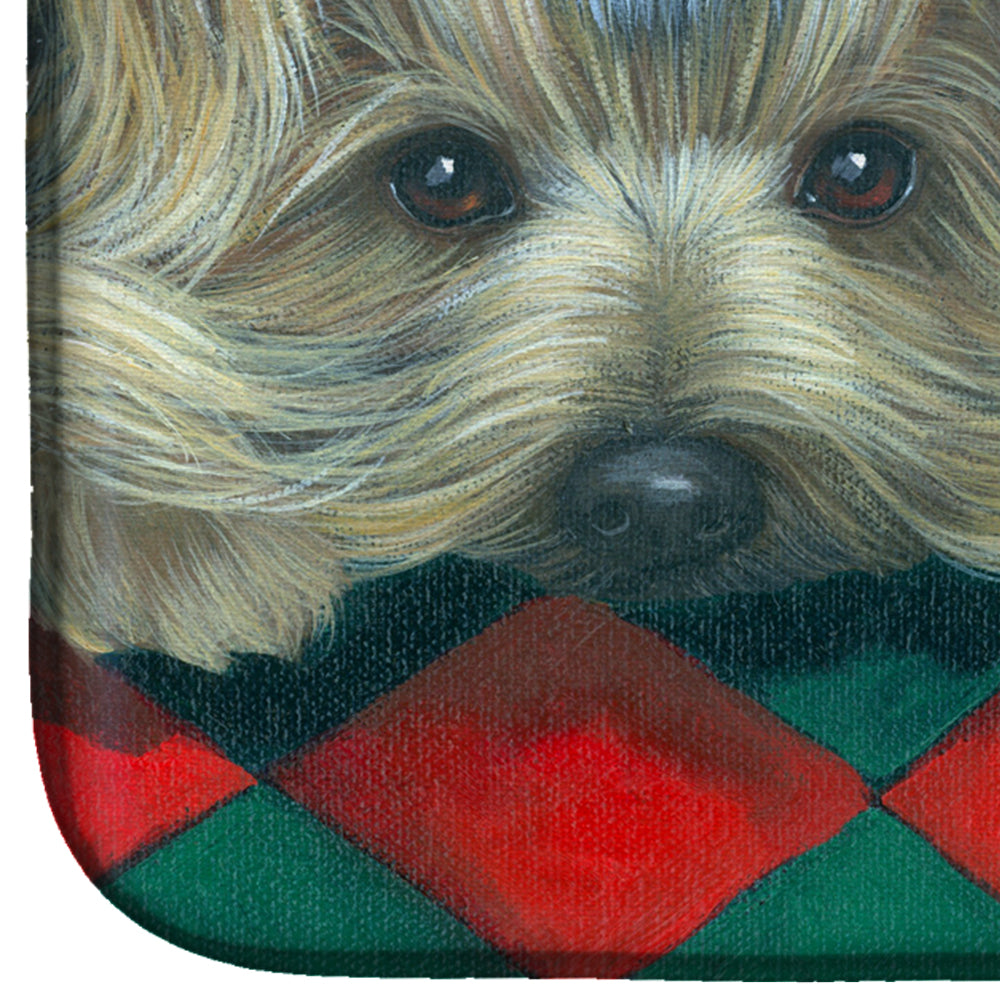 Yorkshire Terrier Yorkie 2 Hearts Dish Drying Mat PPP3290DDM  the-store.com.