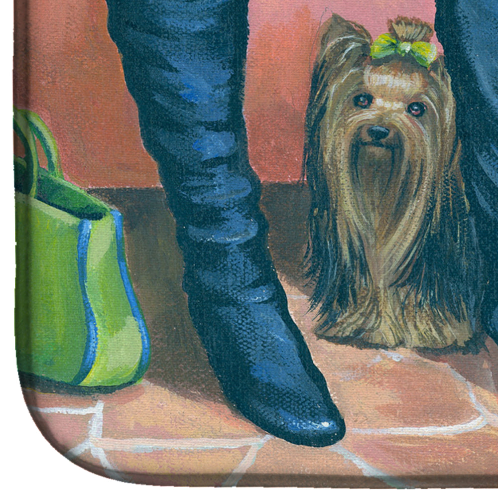Yorkshire Terrier Yorkie on the Go Dish Drying Mat PPP3292DDM  the-store.com.