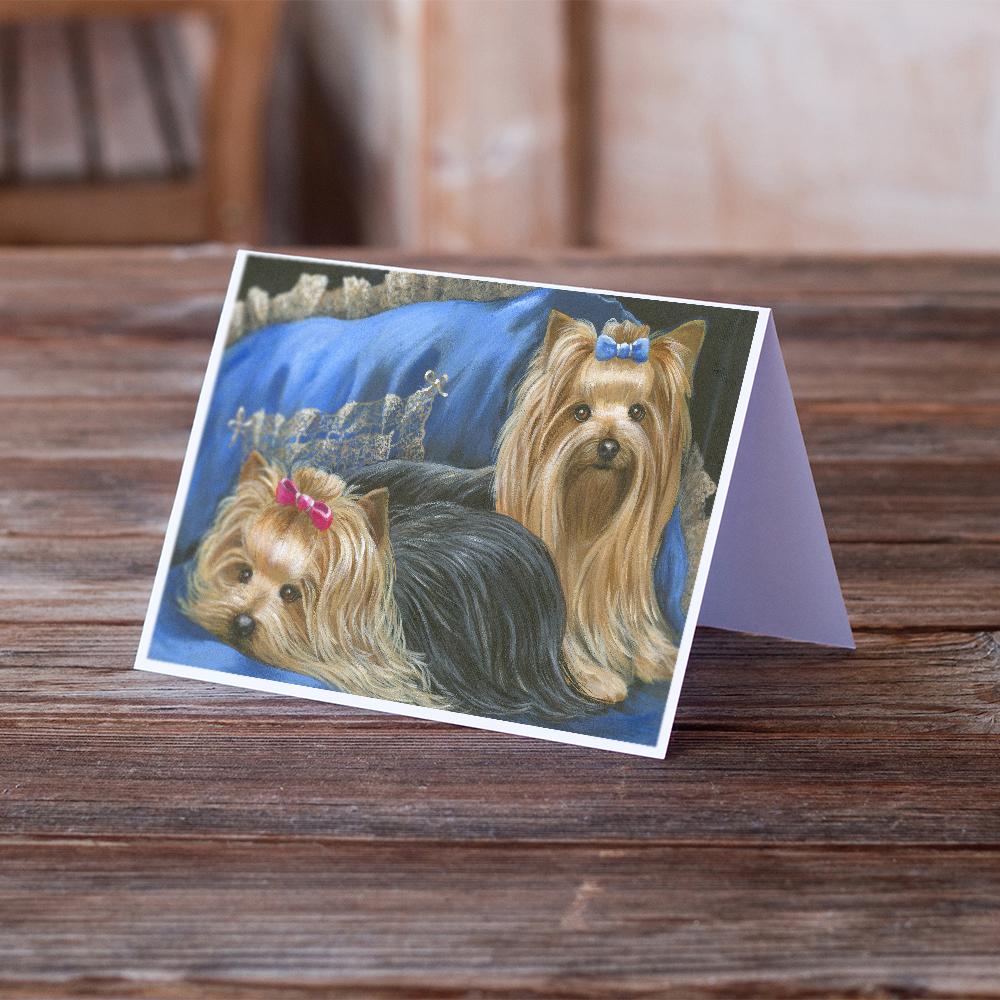 Buy this Yorkshire Terrier Yorkie Satin and Lace Greeting Cards and Envelopes Pack of 8