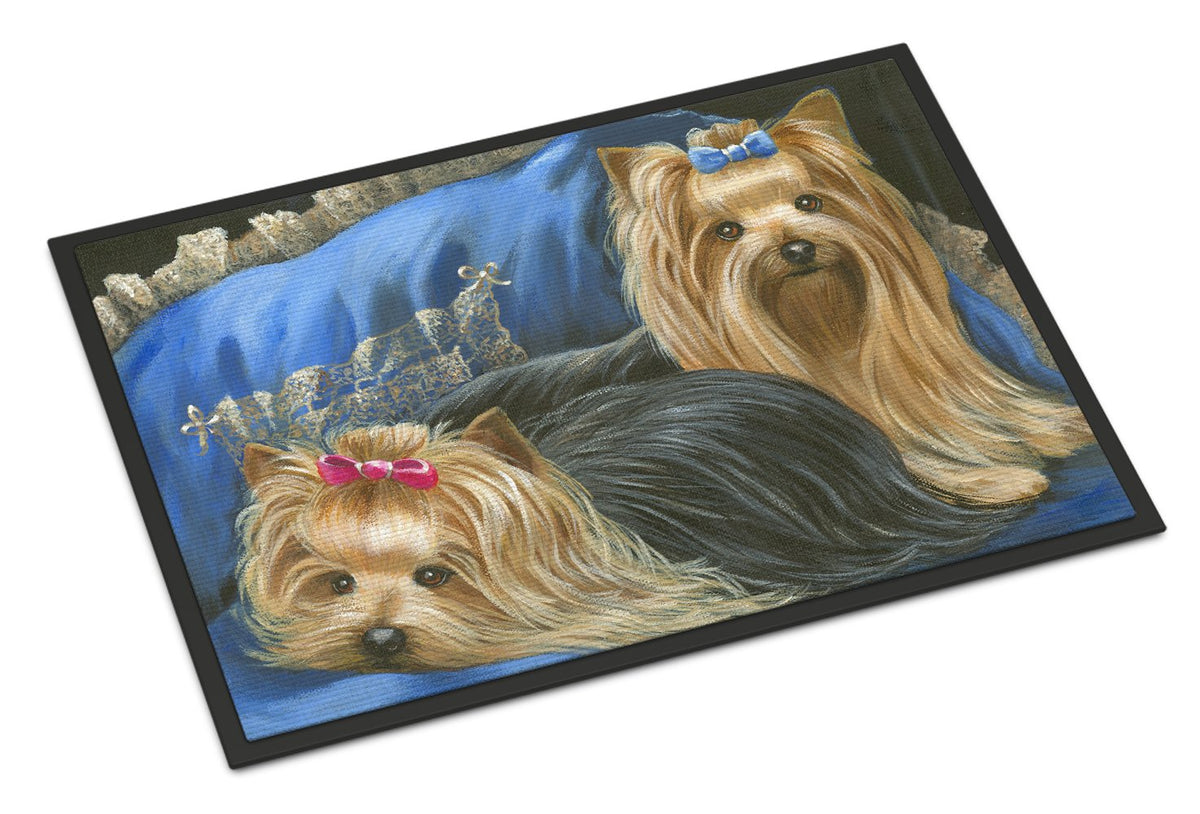 Yorkshire Terrier Yorkie Satin and Lace Indoor or Outdoor Mat 24x36 PPP3293JMAT by Caroline&#39;s Treasures