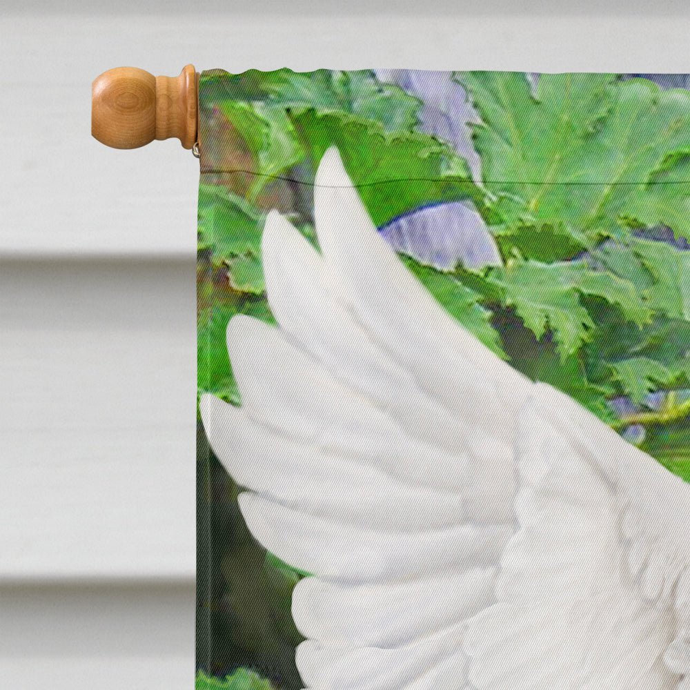 Swan Bathing at Waterfall Flag Canvas House Size PRS4001CHF  the-store.com.