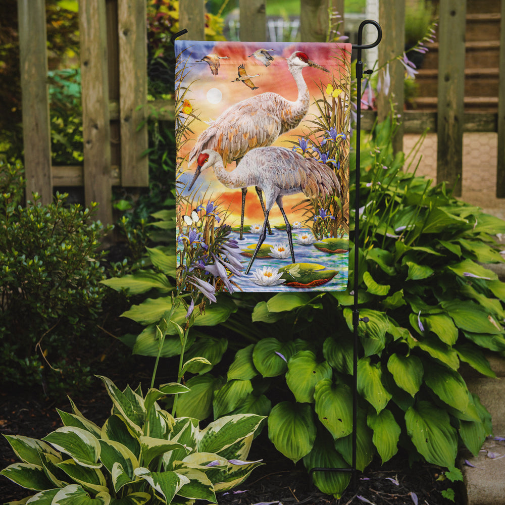Caroline's Treasures Sandhill Cranes Garden Flag – Decorative Outdoor Yard Flag PRS4003GF