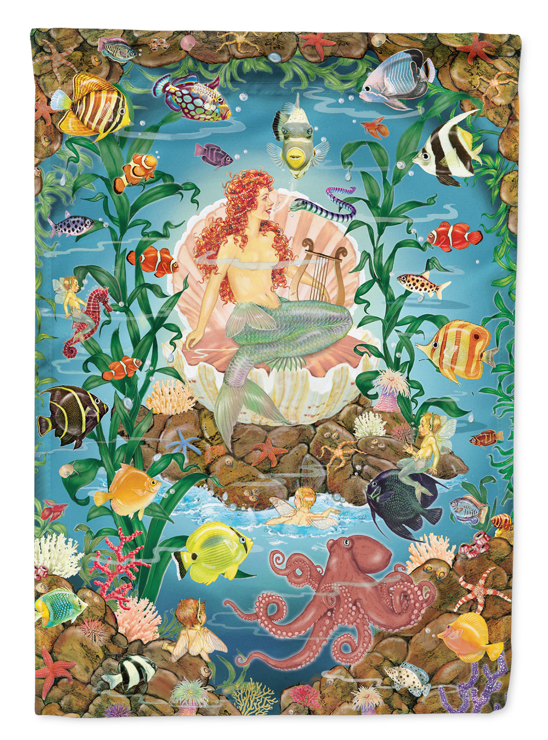 Mermaid&#39;s Song Flag Canvas House Size PRS4009CHF