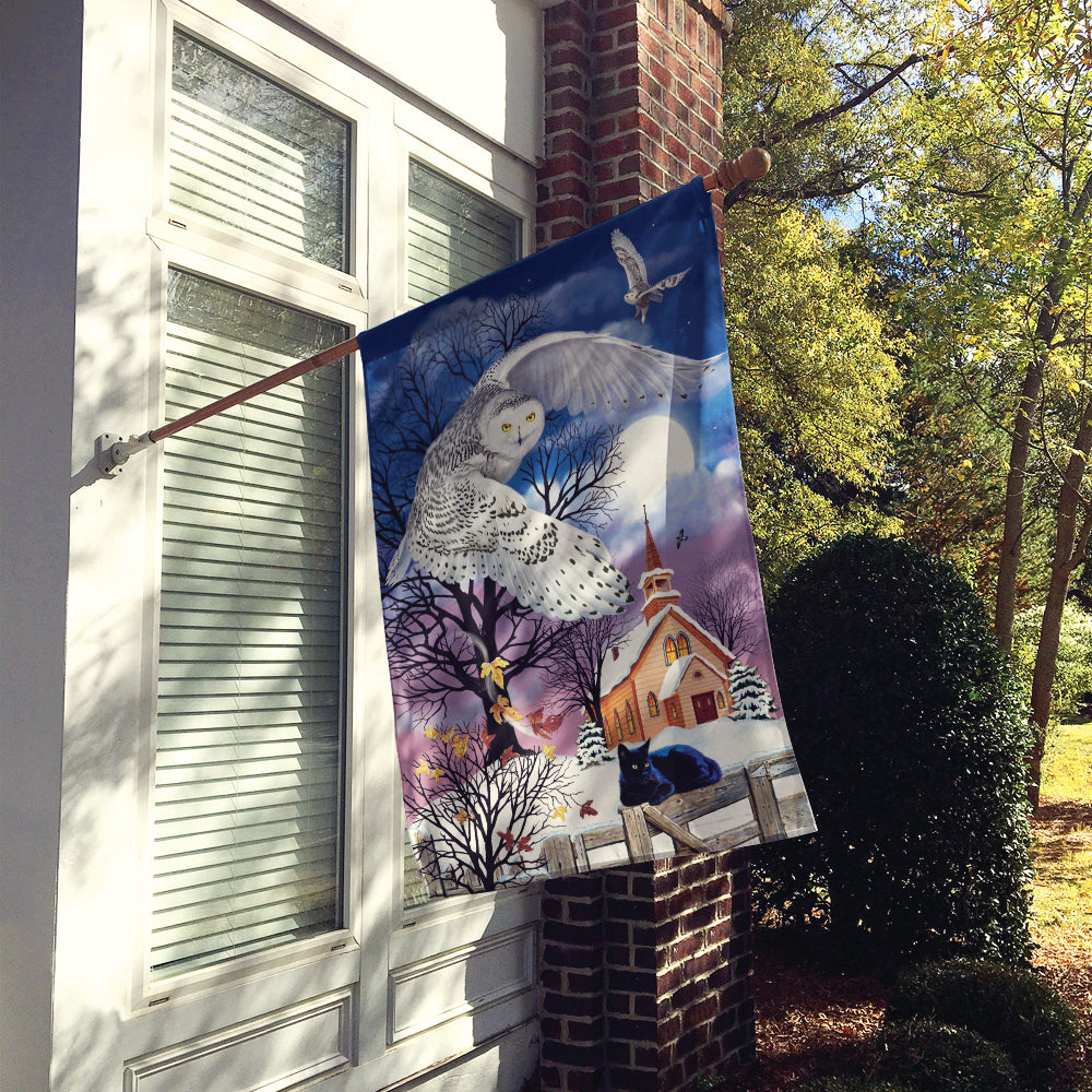 Owl Halloween Moon Flag Canvas House Size PRS4013CHF