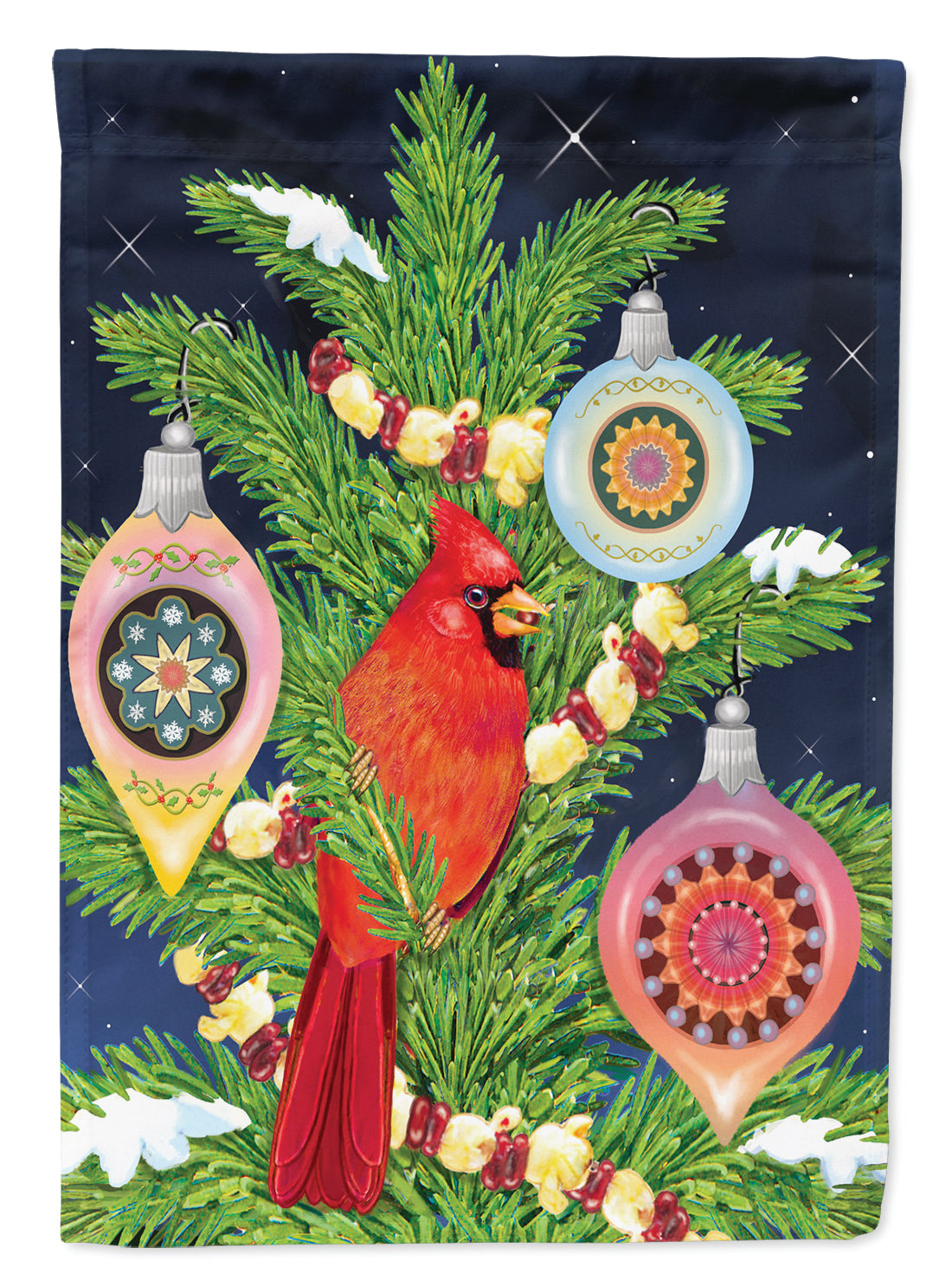 Cardinal&#39;s Christmas Dinner Flag Canvas House Size PRS4018CHF