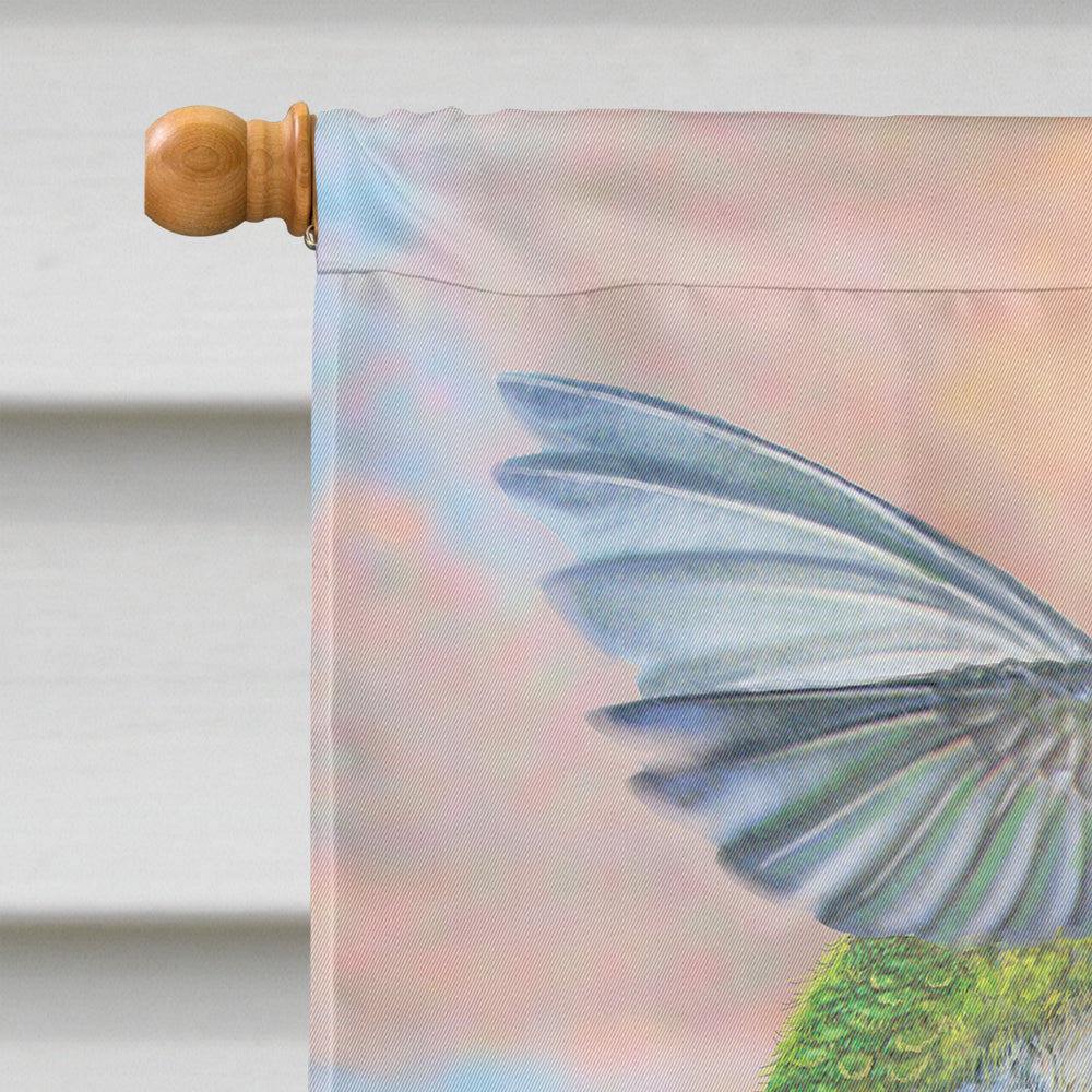 Black Chinned Hummingbirds Orchids Flag Canvas House Size PRS4020CHF  the-store.com.