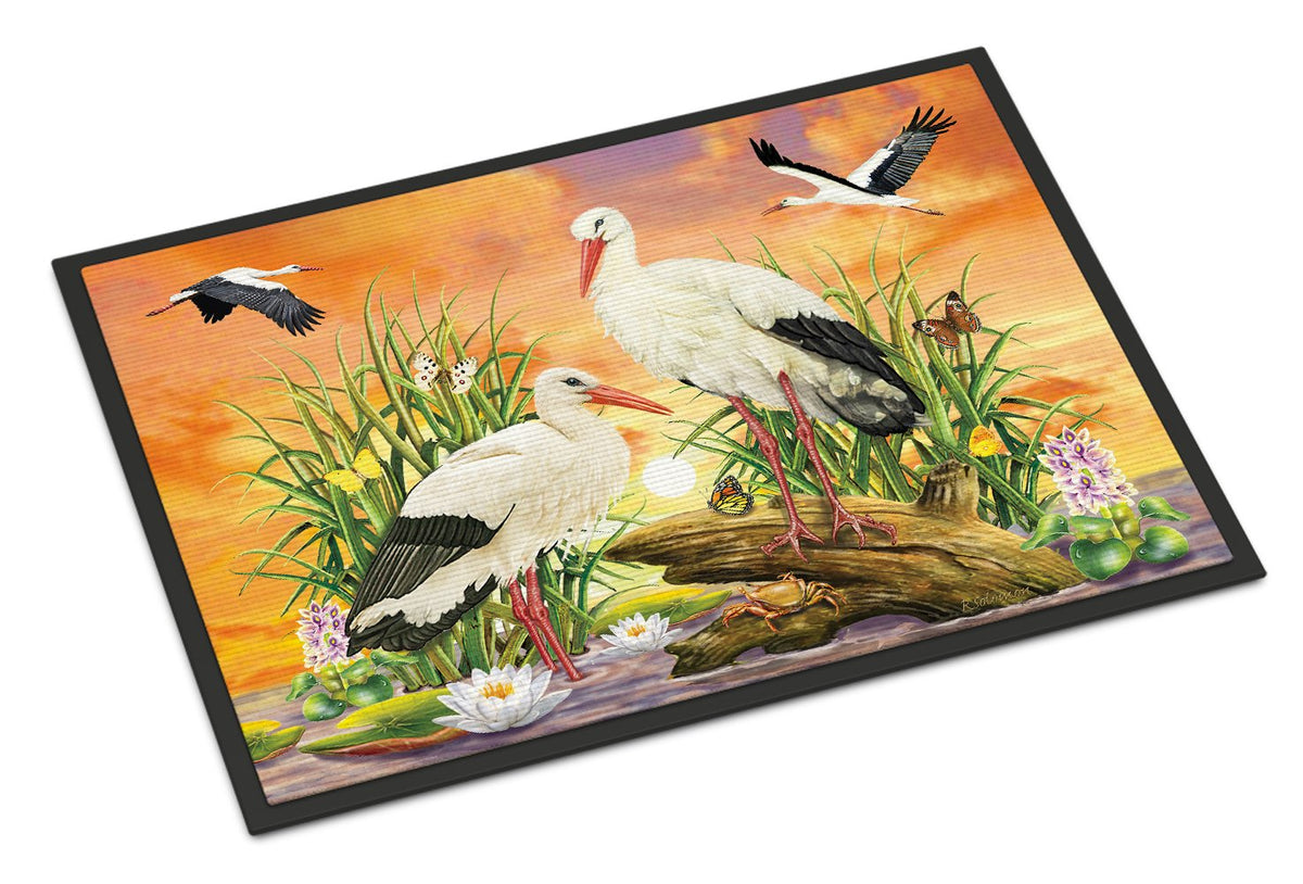 Storks Indoor or Outdoor Mat 24x36 PRS4026JMAT by Caroline&#39;s Treasures