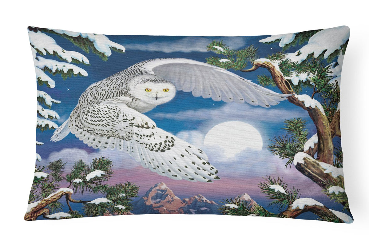 Snowy Owl Canvas Fabric Decorative Pillow PRS4030PW1216 by Caroline&#39;s Treasures