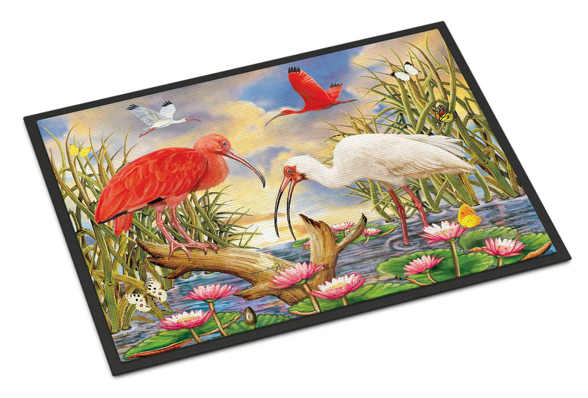 Scarlet And White Ibis Indoor or Outdoor Mat 24x36 PRS4033JMAT by Caroline&#39;s Treasures