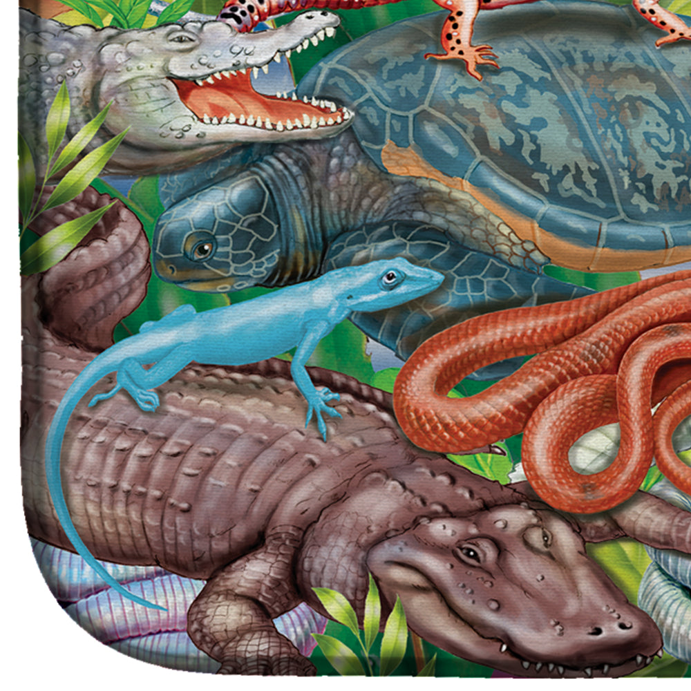 Scales and Tails, Snakes, Turtle, Reptiles Dish Drying Mat PRS4034DDM  the-store.com.