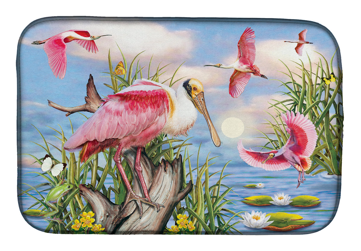 Roseate Spoonbill Dish Drying Mat PRS4036DDM  the-store.com.