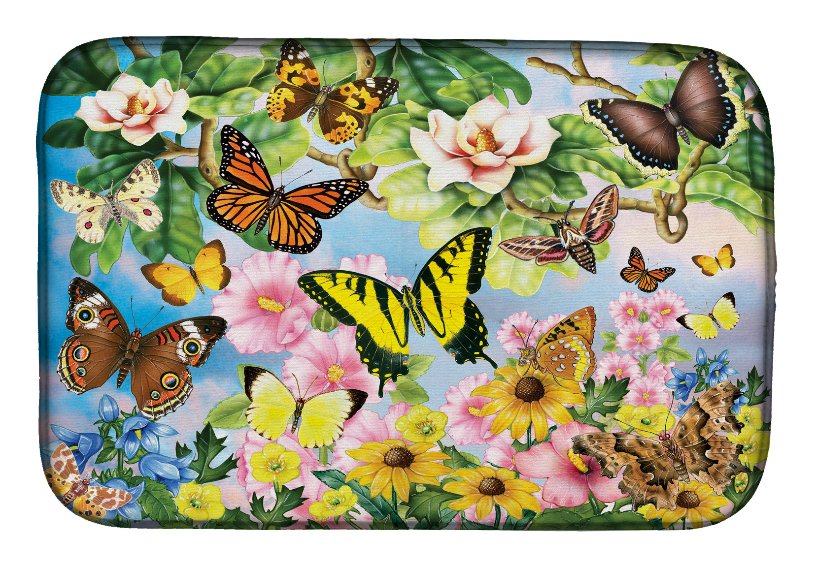 North American Butterflies Dish Drying Mat PRS4043DDM  the-store.com.