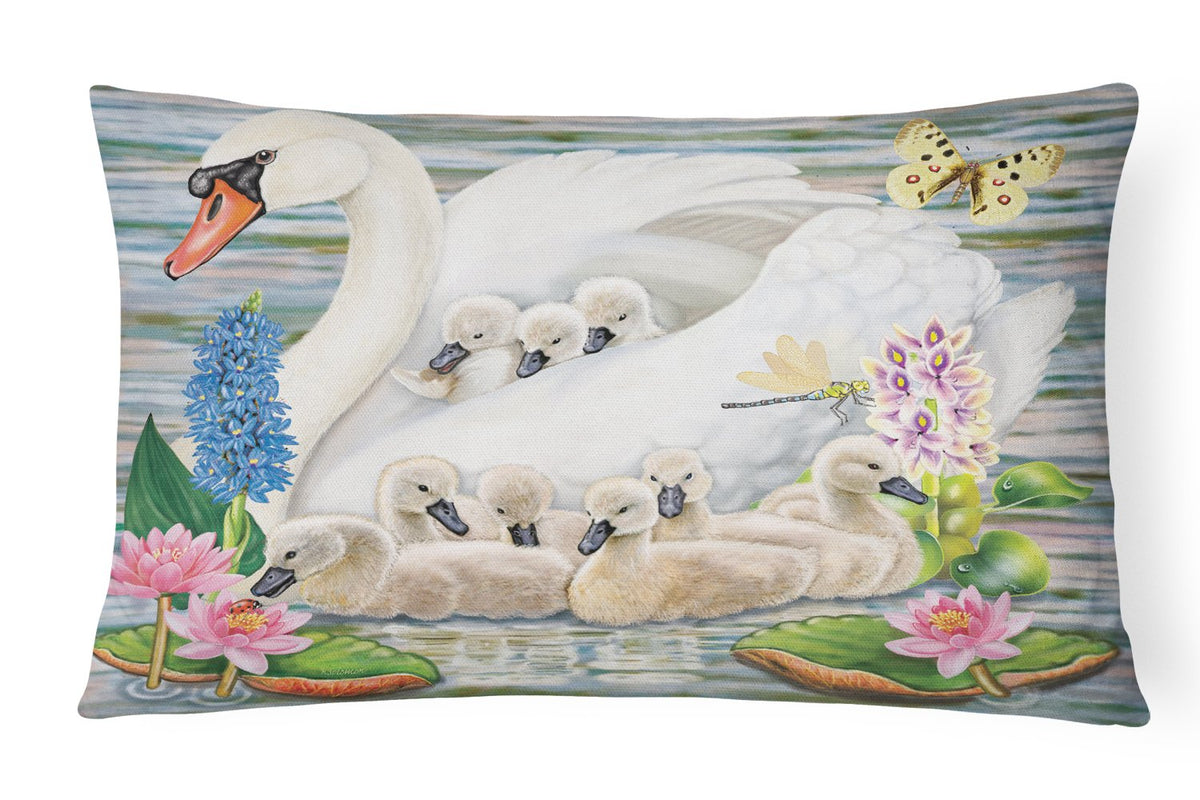 Mother Swan Canvas Fabric Decorative Pillow PRS4045PW1216 by Caroline&#39;s Treasures