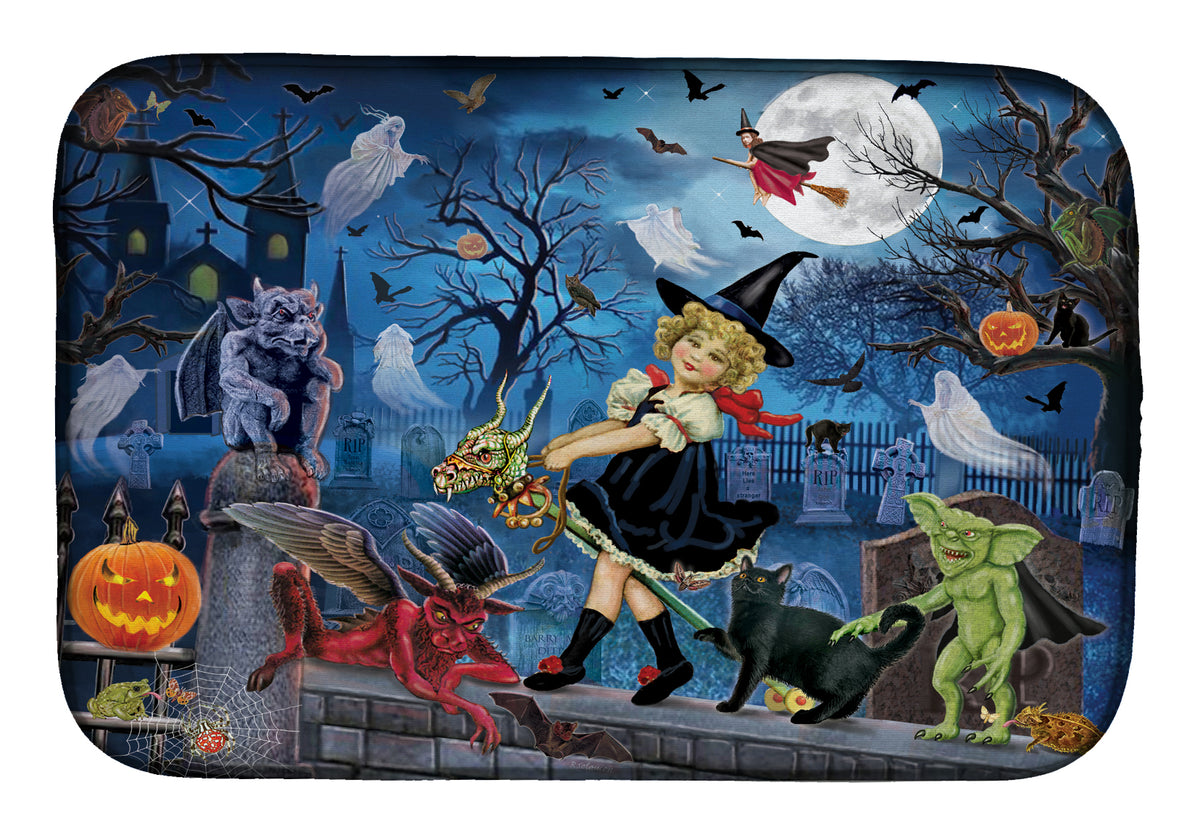 Tapis de séchage pour vaisselle Littlest Witch&#39;s Halloween Party PRS4048DDM