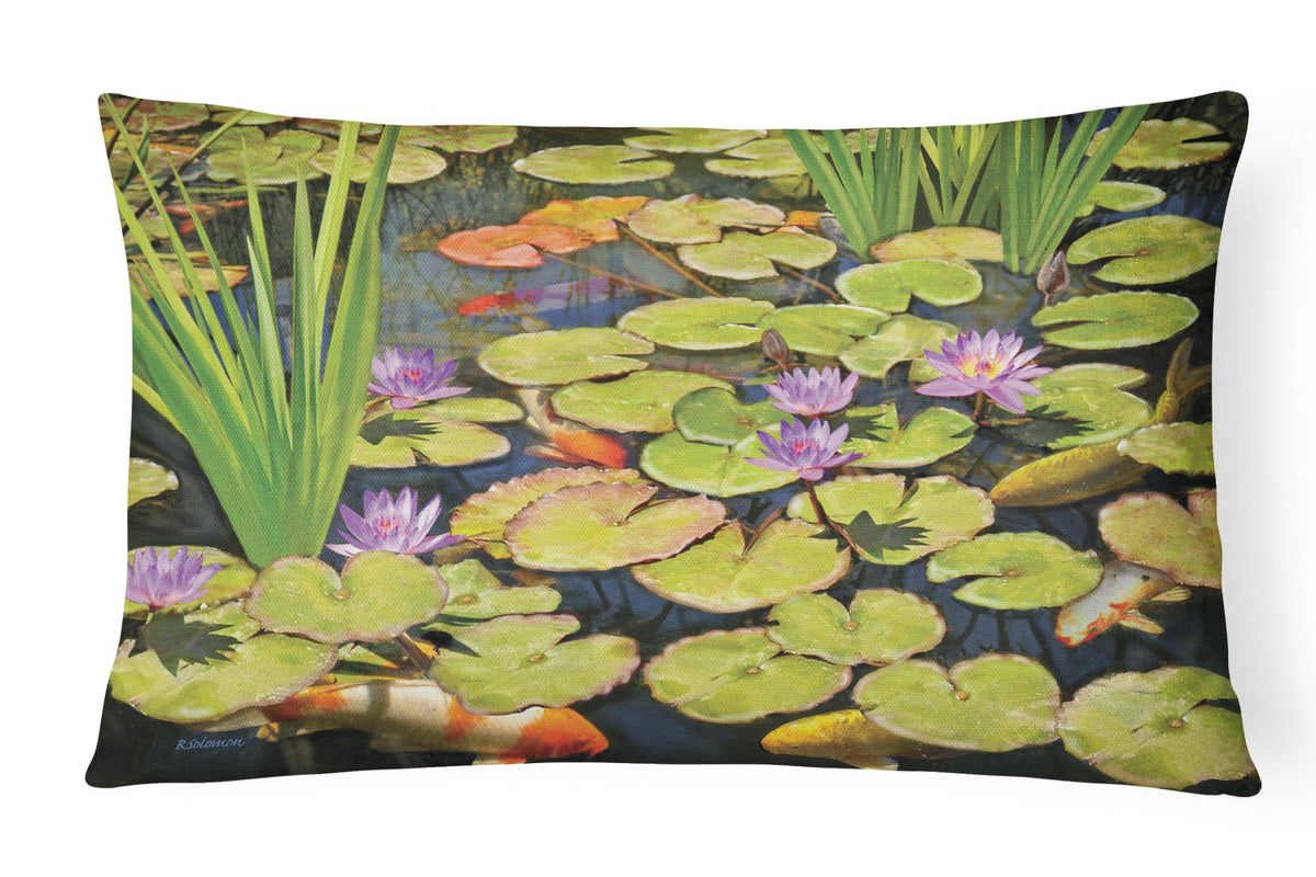Koi Pond II Canvas Fabric Decorative Pillow PRS4050PW1216 by Caroline&#39;s Treasures