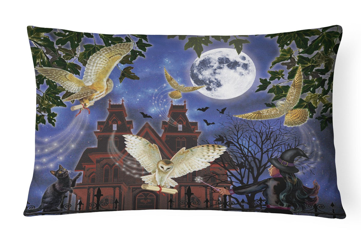 Halloween Owl Express Canvas Fabric Decorative Pillow PRS4051PW1216 by Caroline&#39;s Treasures
