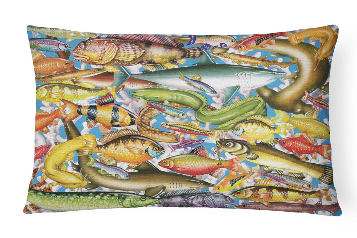 Fish of the Deep Canvas Fabric Decorative Pillow PRS4055PW1216 by Caroline&#39;s Treasures