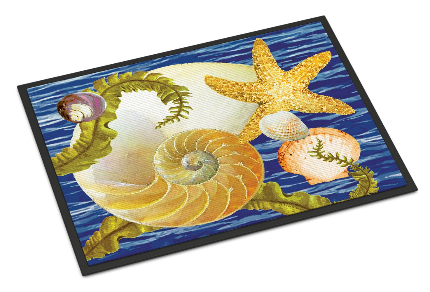 Cut Nautilus And Starfish Indoor or Outdoor Mat 24x36 PRS4056JMAT by Caroline's Treasures